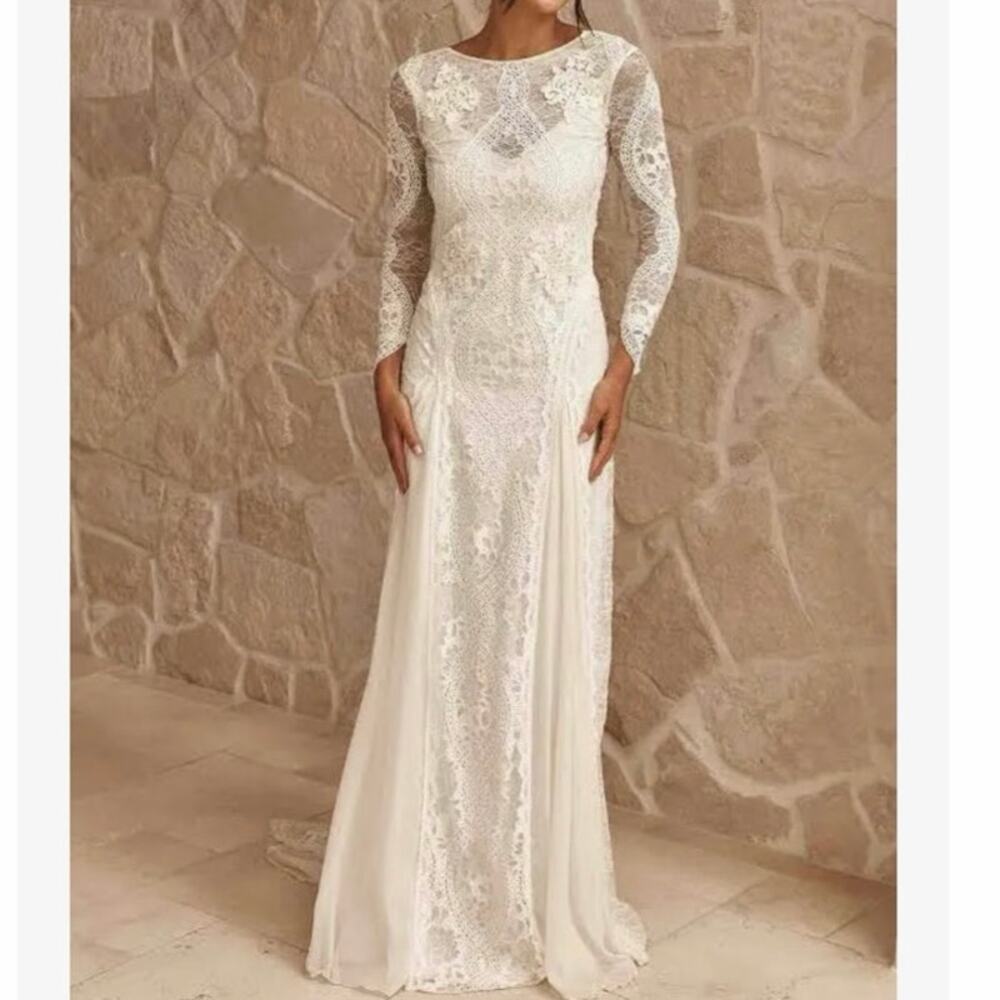 NWT Grace Loves Lace Inca Wedding Dress Gown Stretch Boho NEW Ivory